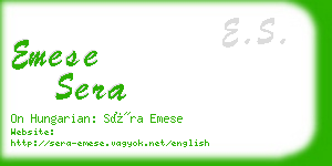 emese sera business card